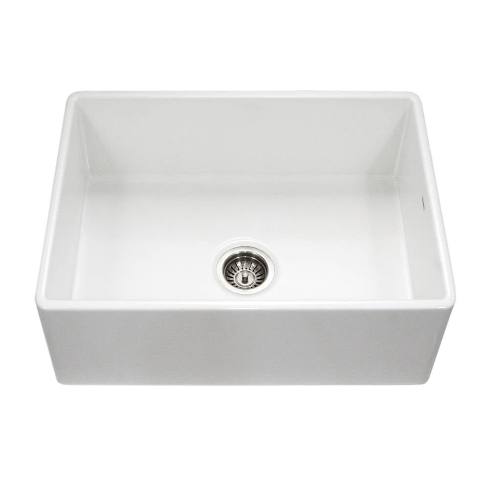 Hamat - Chelsea 30'' Apron-Front Fireclay Single Bowl Kitchen Sink, White - White