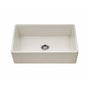 Hamat - Chelsea 33'' Apron-Front Fireclay Single Bowl Kitchen Sink, Biscuit - Biscuit