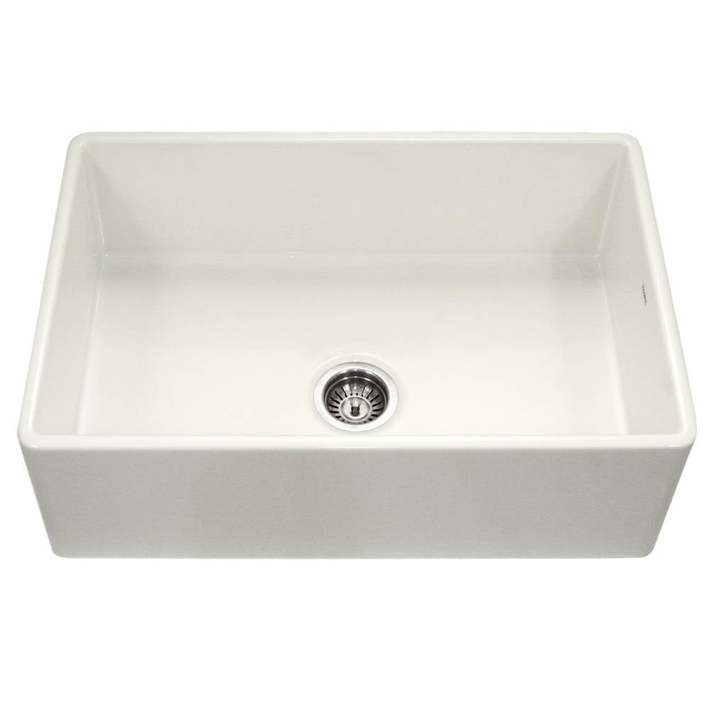 Hamat - Chelsea 33'' Apron-Front Fireclay Single Bowl Kitchen Sink, Biscuit - Biscuit