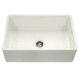 Hamat - Chelsea 33'' Apron-Front Fireclay Single Bowl Kitchen Sink, Biscuit - Biscuit