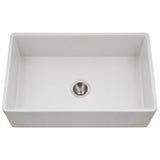 Hamat - Chelsea 33'' Apron-Front Fireclay Single Bowl Kitchen Sink, Matte White - Matte White