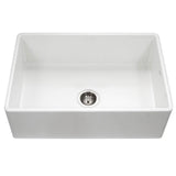Hamat - Chelsea 33'' Apron-Front Fireclay Single Bowl Kitchen Sink, White - White