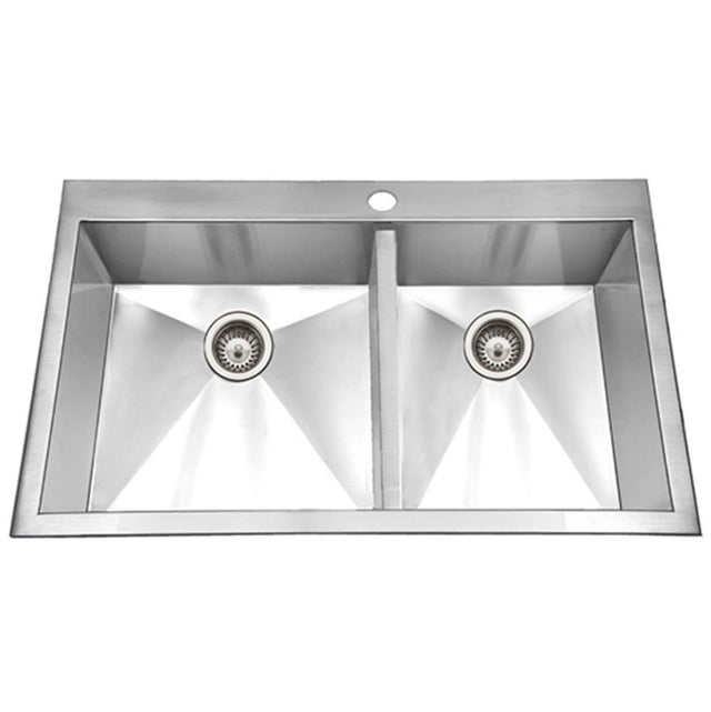 Hamat - Contrive 33'' Topmount Stainless Steel 1-Hole Large Single Kitchen Sink - Stainless Steel