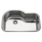 Hamat - Designer 32'' Undermount Stainless Steel Offset Single Bowl Kitchen Sink, Bulk Pack - Stainless Steel