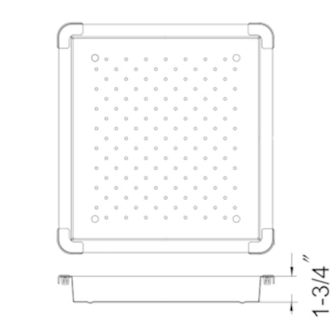 Hamat - Drying Tray 7-1/2'' x 16-3/16'' x 5'' D - Stainless Steel
