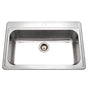 Hamat - Edition 33'' Topmount Stainless Steel 1-Hole Large Single Bowl Kitchen Sink - Stainless Steel