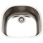 Hamat - Enterprise 24'' Undermount Stainless Steel Single D Bowl Kitchen Sink, 18 Gauge - Stainless Steel