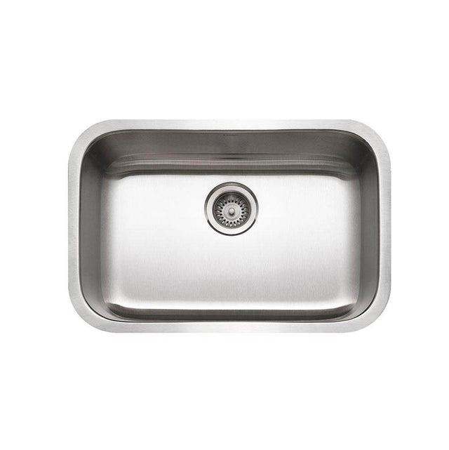 Hamat - Enterprise 27'' Undermount Stainless Steel Medium Single Bowl, 18 Gauge - Stainless Steel