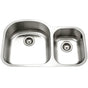 Hamat - Enterprise 32'' Undermount Stainless Steel 70/30 Double Bowl Kitchen Sink, Small Bowl Right, 18 Gauge, Bulk Pack - Stainless Steel