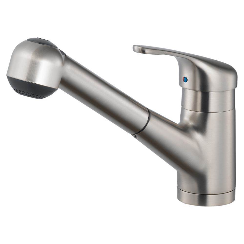 Hamat - Everest Dual Function Pull Out Kitchen Faucet in Brushed Nickel - Brushed Nickel