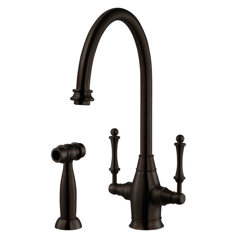 Hamat - Exeter Traditional Brass Faucet with Side Spray in Oil Rubbed Bronze - Oil Rubbed Bronze