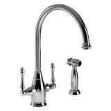 Hamat - Exeter Traditional Brass Faucet with Side Spray in Polished Chrome - Polished Chrome