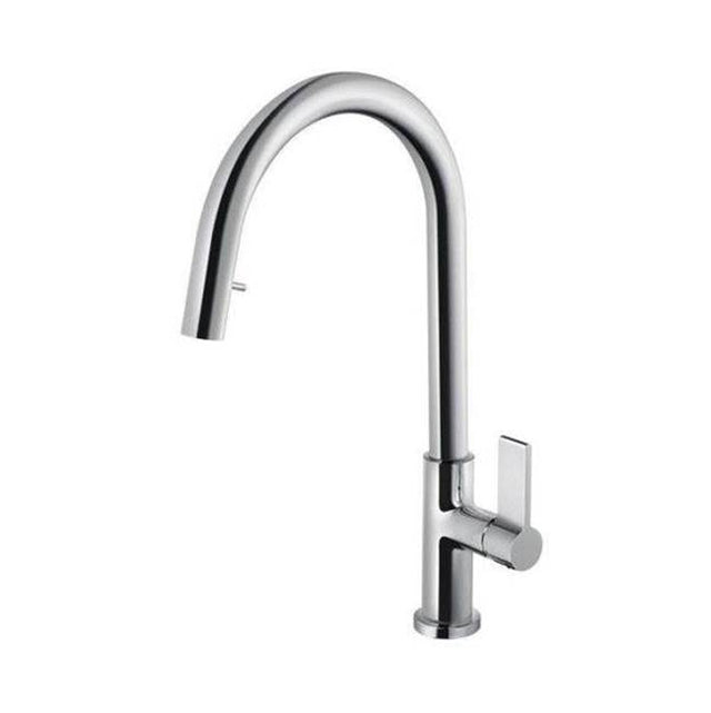 Hamat - Fin Dual Function Hidden Pull Down Kitchen Faucet in Polished Chrome - Polished Chrome