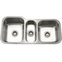 Hamat - Gourmet 40'' Undermount Stainless Steel Triple Bowl Kitchen Sink - Stainless Steel