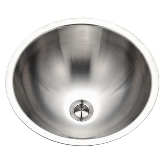 Hamat - Halo 17'' Conical Undermount Stainless Steel Lavatory Sink with Overflow - Stainless Steel