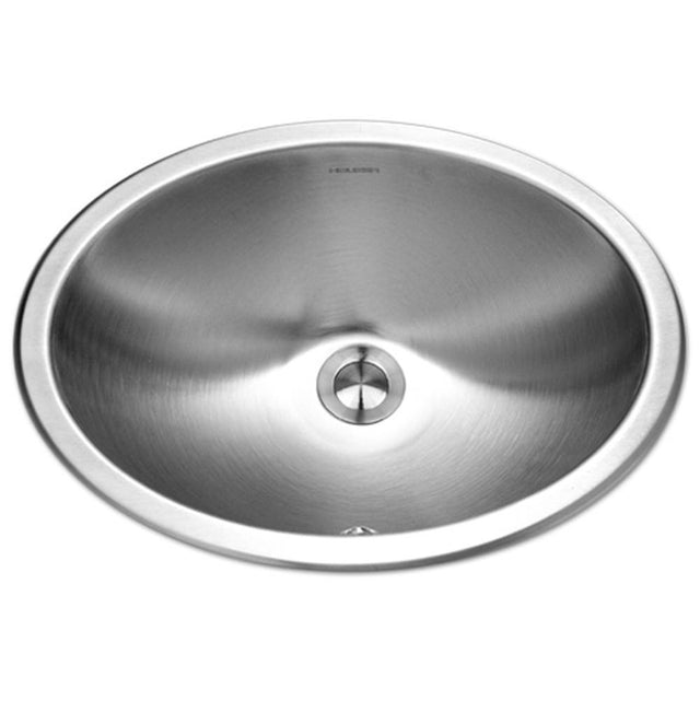 Hamat - Halo 18'' Topmount Stainless Steel Oval Bowl Lavatory Sink with Overflow, Bulk Pack - Stainless Steel
