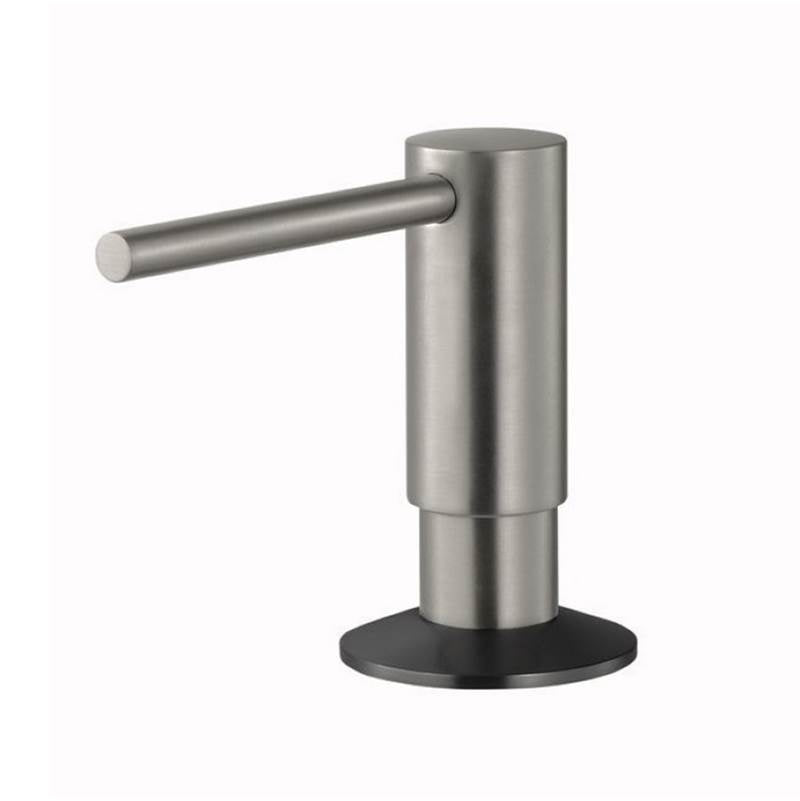 Hamat - Soap Dispenser with Pump and Bottle in Brushed Nickel and Matte Black - Brushed Nickel and Matte Black
