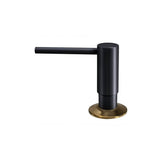 Hamat - Soap Dispenser with Pump and Bottle in Matte Black and Matte Gold - Matte Black and Matte Gold