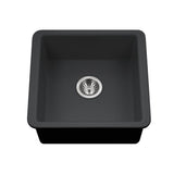 Hamat - Chelsea 19'' Undermount Firclay Bar Sink, Matte Black - Matte Black