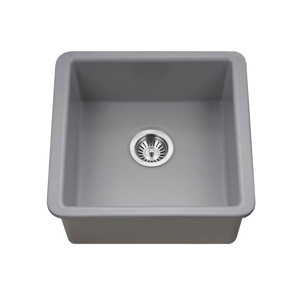 Hamat - Chelsea 19'' Undermount Fireclay Bar Sink, Matte White - Matte White