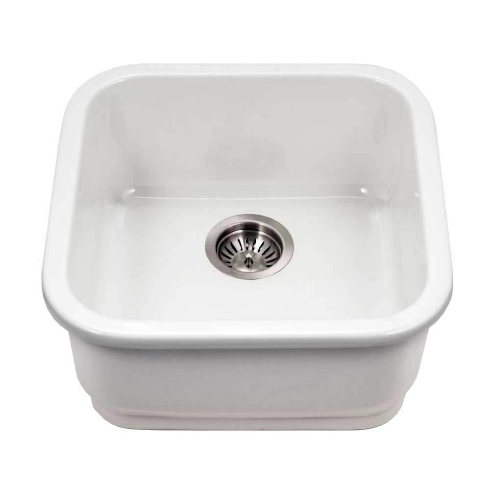 Hamat - Chelsea 19'' Undermount Fireclay Bar Sink, Matte Grey - Matte Grey