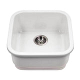 Hamat - Chelsea 19'' Undermount Fireclay Bar Sink, Matte Grey - Matte Grey
