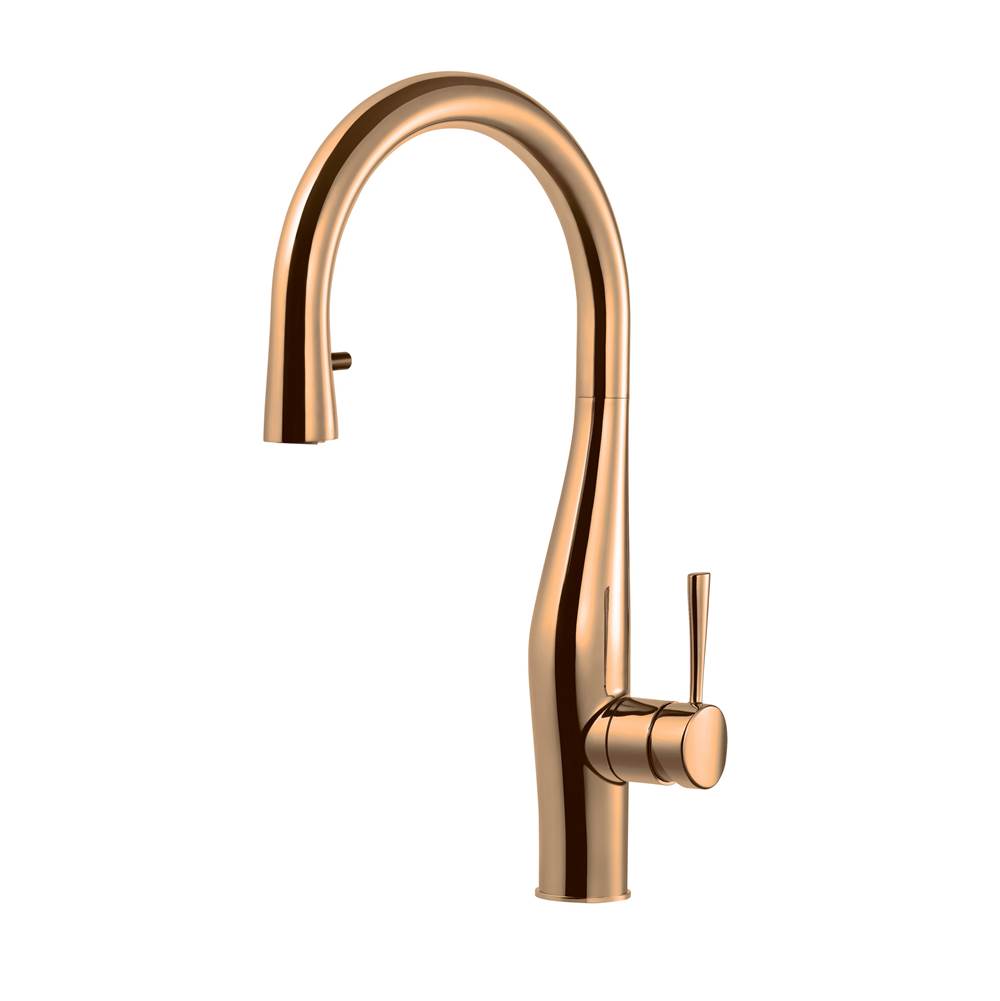 Hamat - Dual Function Hidden Pull Down Kitchen Faucet in Rose Gold - Rose Gold