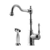 Hamat - Traditional Brass Single Lever Faucet with Side Spray in Rose Gold - Rose Gold
