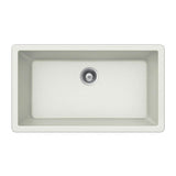 Hamat - SiOStone 33'' Granite Undermount Large Single Bowl Kitchen Sink, Taupe - Taupe