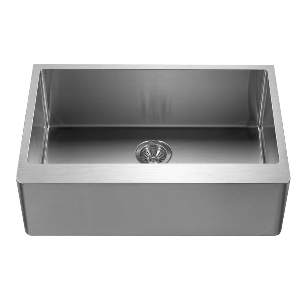 Hamat - Hudson 30'' Apron Front Single Bowl Kitchen Sink - Stainless Steel