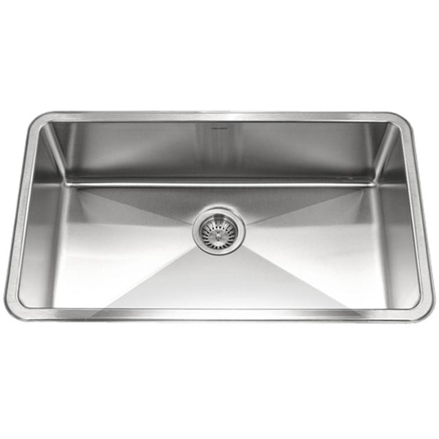 Hamat - Hydrus 32'' 15MM Radius Undermount Stainless Steel Large Single Bowl Kitchen Sink - Stainless Steel