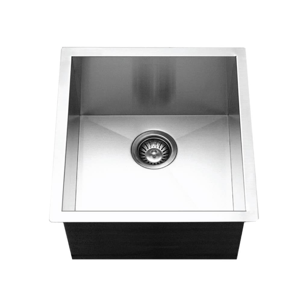 Hamat - Prizm 17'' ADA Zero Radius Undermount Stainless Steel Sink, 5'' Depth - Stainless Steel