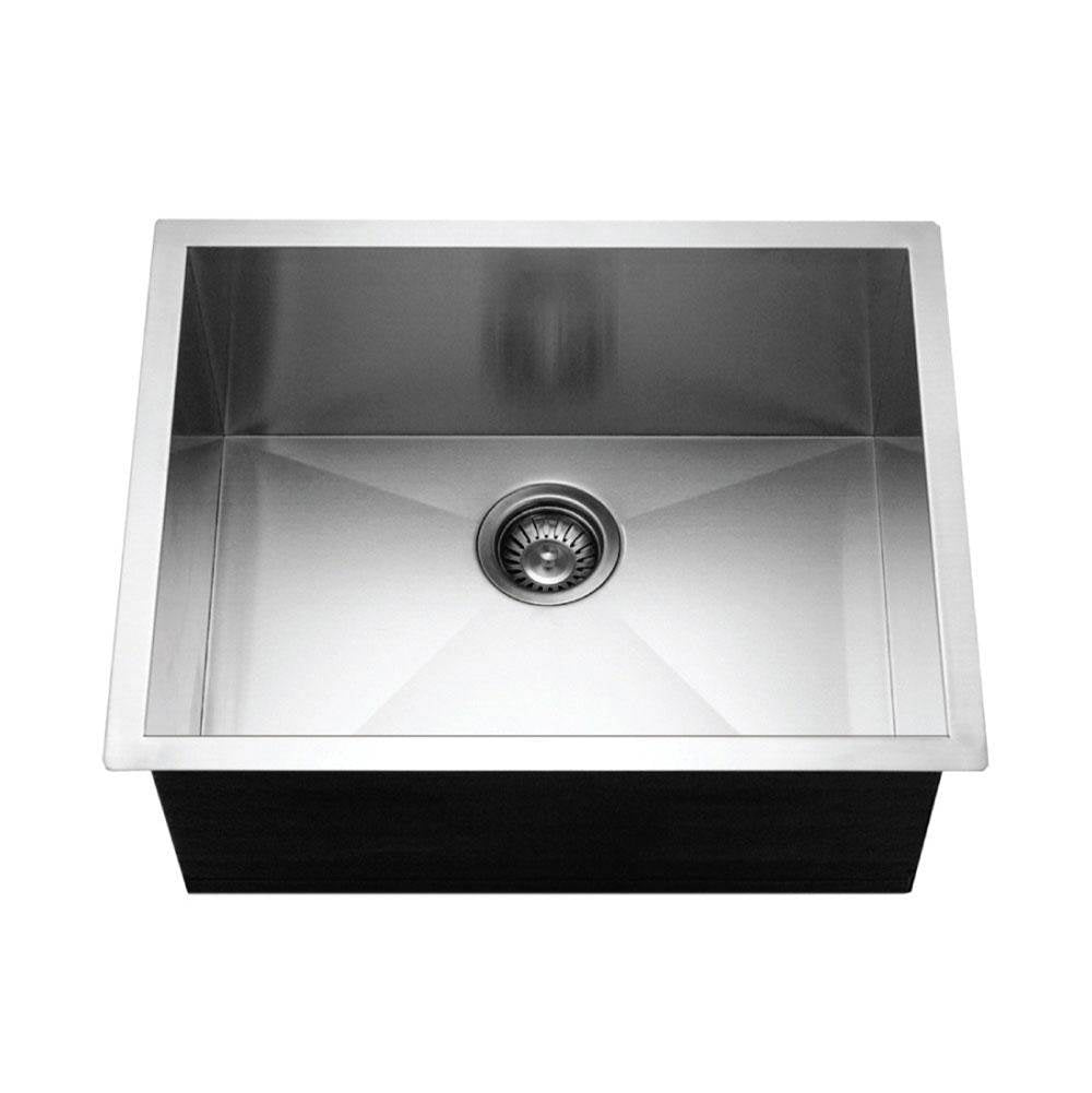 Hamat - Prizm 23'' ADA Zero Radius Undermount Stainless Steel Sink, 5-1/2'' Depth - Stainless Steel