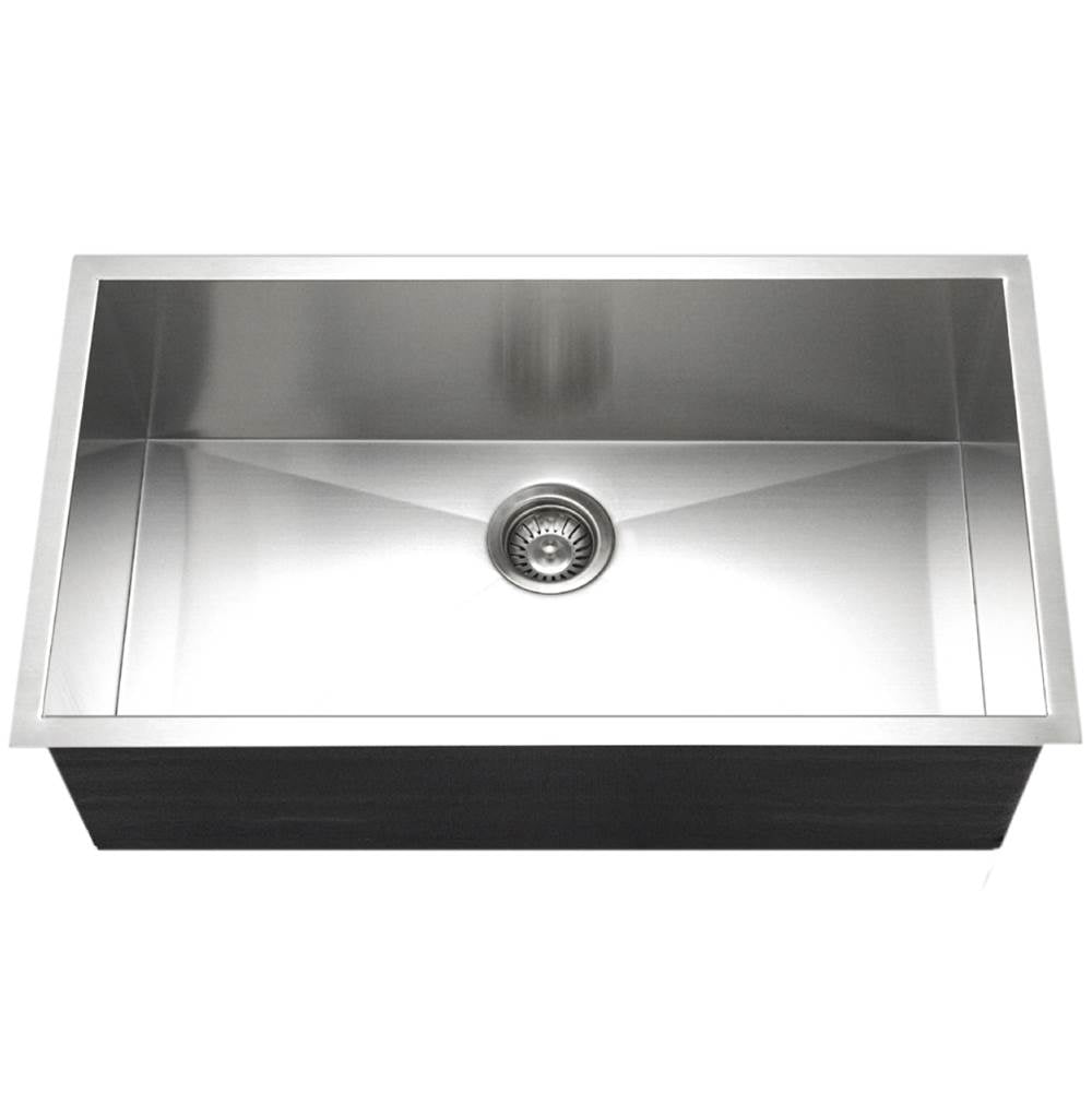 Hamat - Prizm 32'' ADA Zero Radius Undermount Stainless Steel Sink, 6'' Depth - Stainless Steel