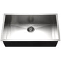 Hamat - Prizm 32'' Undermount Large Single Bowl Kitchen Sink - Stainless Steel