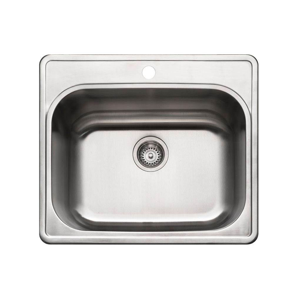 Hamat - Revive 25'' Topmount Stainless Steel 1-hole Laundry Sink, Bulk Pack - Stainless Steel
