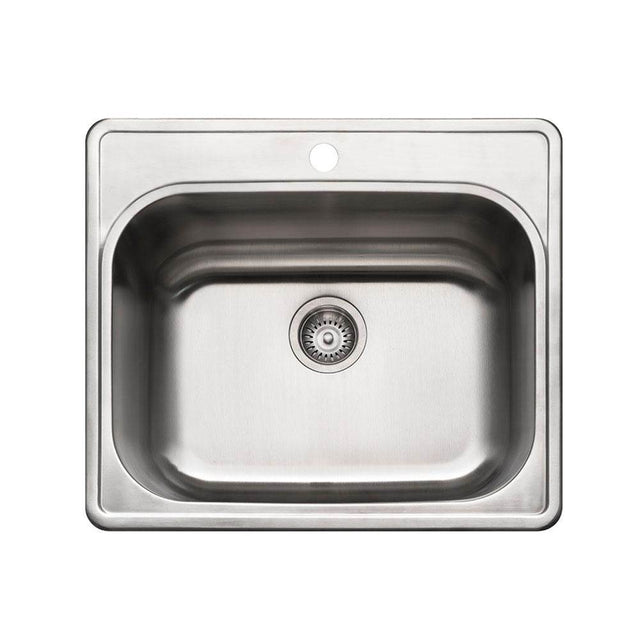 Hamat - Revive 25'' Topmount Stainless Steel 1-hole Laundry Sink, Bulk Pack - Stainless Steel