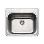 Hamat - Revive 25'' Topmount Stainless Steel 1-hole Laundry Sink, Bulk Pack - Stainless Steel