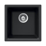 Hamat - SiOStone 16'' Granite Dual Mount Bar/Prep Sink, Black - Black
