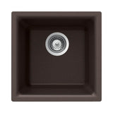 Hamat - SiOStone 16'' Granite Dual Mount Bar/Prep Sink, Mocha - Mocha