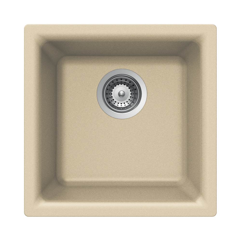 Hamat - SiOStone 16'' Granite Dual Mount Bar/Prep Sink, Sand - Sand