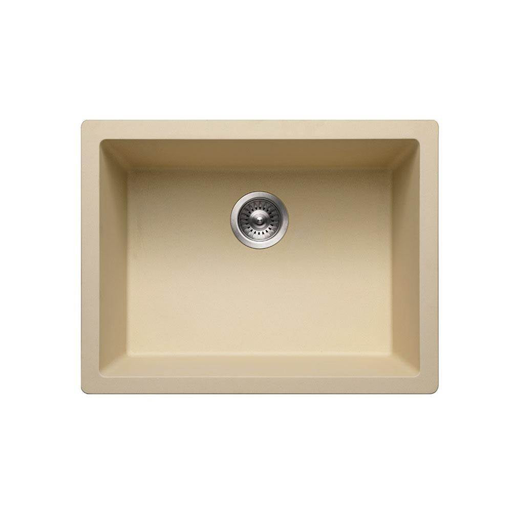 Hamat - SiOStone 24''  Granite Undermount Single Bowl Kitchen Sink, Sand - Sand