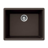 Hamat - SiOStone 24'' Granite Undermount Single Bowl Kitchen Sink, Mocha - Mocha