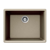 Hamat - SiOStone 24'' Undermount Single Bowl Granite Kitchen Sink, Taupe - Taupe