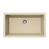 Hamat - SiOStone 33'' Granite Undermount Large Single Bowl Kitchen Sink, Sand - Sand