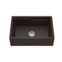 Hamat - SiOStone 30'' Granite Apron-Front Workstation Kitchen Sink, Black - Black