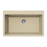 Hamat - SiOStone 33'' Granite Topmount Large Single Bowl Kitchen Sink, Sand - Sand