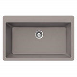 Hamat - SiOStone 33'' Granite Topmount Large Single Bowl Kitchen Sink, Taupe - Taupe