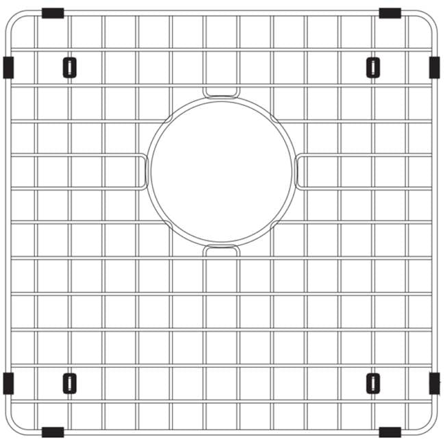 Hamat - 15-1/4'' x 15'' Wire Grate/Bottom Grid - PVD Black Stainless Steel
