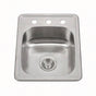 Hamat - Revive 17'' ADA Topmount Stainless Steel 3-hole Sink, 6-1/2'' Depth, Bulk Pack - Stainless Steel